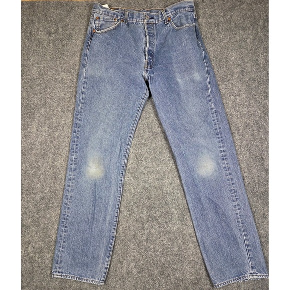Levi's Other - Levi's 501 Original Fit Jeans Mens 38x38 Blue Denim Straight Leg Button Fly 77/6